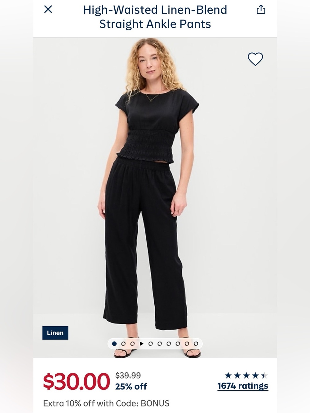 Old Navy linen pants